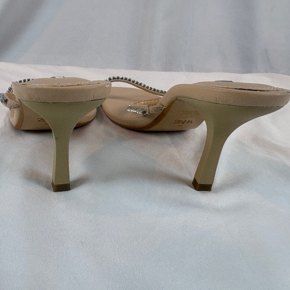 Zara Nude 3” Heels with Rhinestone Straps 39‎ Women’s 8 - Picture 3 of 11